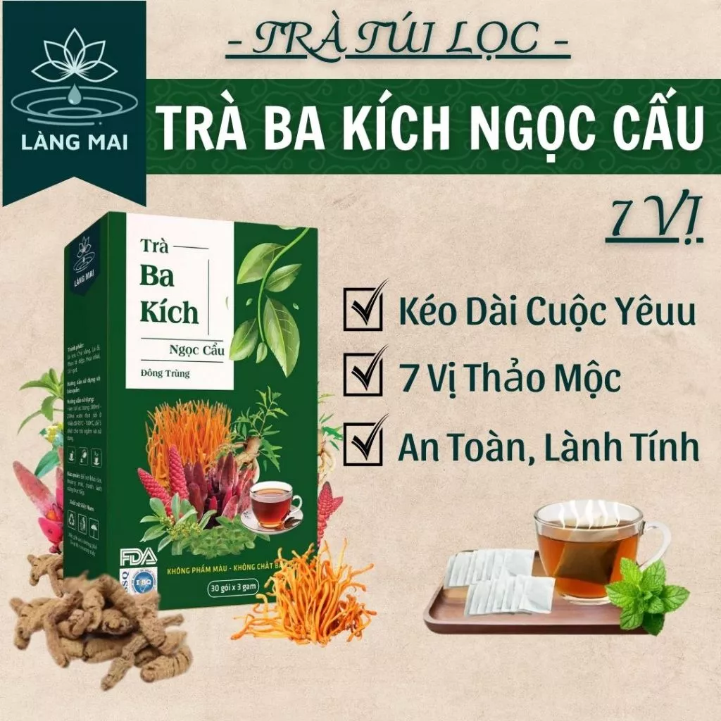 Trà Phục Dương Ba Kích Ngọc Cẩu - Làng Mai - 7 Vị thảo dược, Hộp 30 túi lọc 1 Trà Phục Dương Ba Kích Ngọc Cẩu - Làng Mai - 7 Vị thảo dược, Hộp 30 túi lọc - Ảnh 2