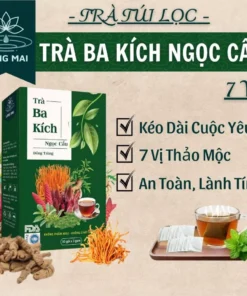 Trà Phục Dương Ba Kích Ngọc Cẩu - Làng Mai - 7 Vị thảo dược, Hộp 30 túi lọc
