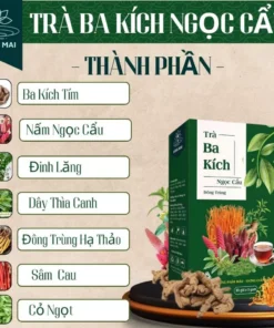 Trà Phục Dương Ba Kích Ngọc Cẩu - Làng Mai - 7 Vị thảo dược, Hộp 30 túi lọc 12 bakich4