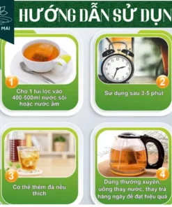 Trà Phục Dương Ba Kích Ngọc Cẩu - Làng Mai - 7 Vị thảo dược, Hộp 30 túi lọc 16 bakich8