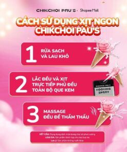 Xịt lạnh Chikchoi pau's xịt ngon x3 cool men 2 vị chocolate và tăng lực the mát 20ml 9 chikcho4