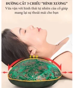 Alternative view of Gối Ngải Cứu Cắm Điện Giảm Đau Vai Gáy Cổ Gối Kê Cổ Thảo Dược Hương Thơm Thảo Mộc