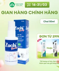 Xịt khử mùi hôi chân và giày (hương quế) Zuchi Family 50ml