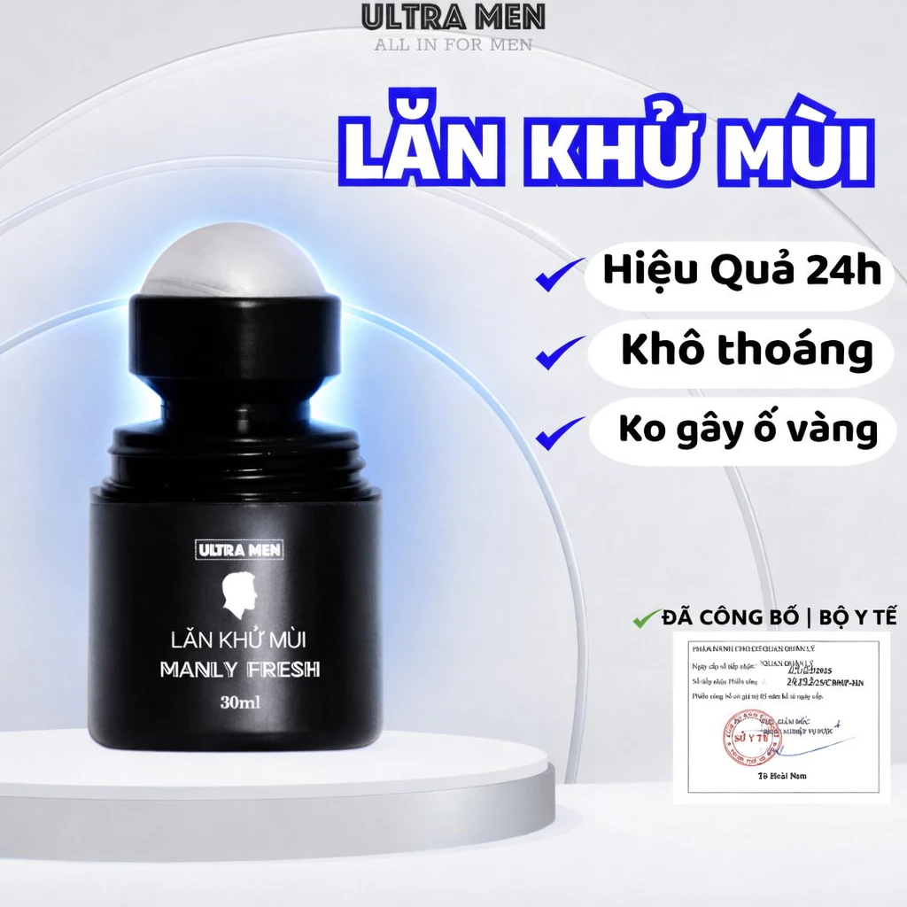 Lăn Khử mùi nam Ultra men chiết xuất tinh dầu bạc hà tươi mát ,khử mùi cơ thể chuyên sâu 30ml 2 Lăn Khử mùi nam Ultra men chiết xuất tinh dầu bạc hà tươi mát ,khử mùi cơ thể chuyên sâu 30ml - Ảnh 2