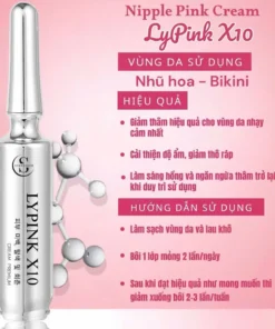 Lypink X10 Kem Làm Sáng, Hồng Nhũ Hoa, Vùng Kín. Nippink Cream hiệu quả sau 7 ngày