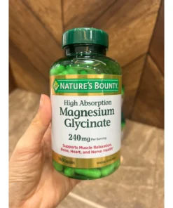 Viên bổ sung Magnesium Glycinate 240mg, 60 viên và 180 viên.
