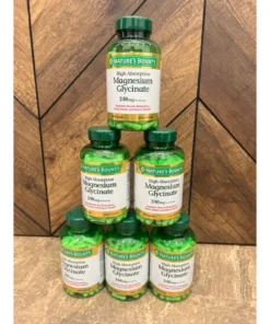 Viên bổ sung Magnesium Glycinate 240mg, 60 viên và 180 viên. 9 magie2