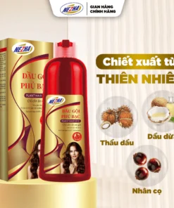 Alternative view of Dầu gội phủ bạc Nezha 400ml Nhuộm tóc Đen và Nâu tự nhiên tại nhà che bạc nhanh bền màu chăm sóc tóc