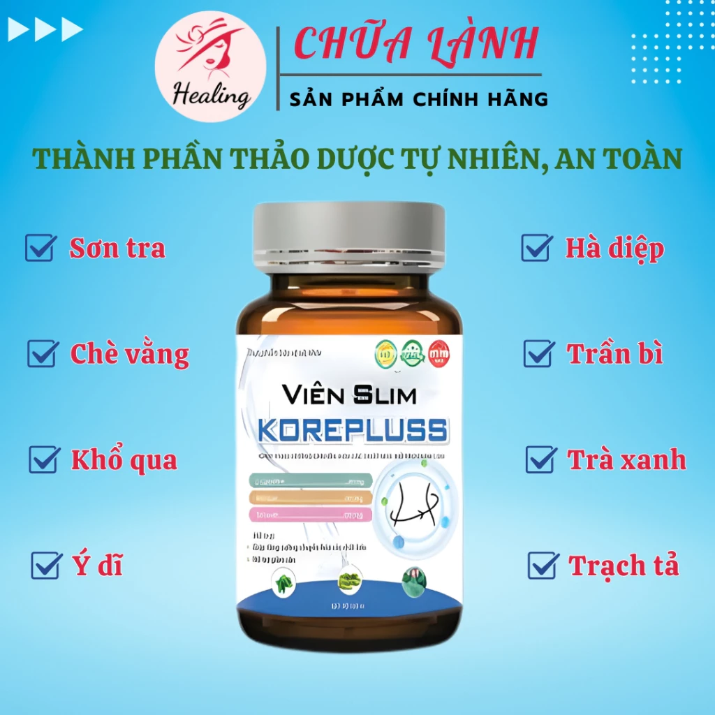 Viên uống giảm cân nhanh Slim KorePluss hộp 30 viên giảm béo an toàn sau 1 liệu trình giảm đến 8kg 23 slimkorre2