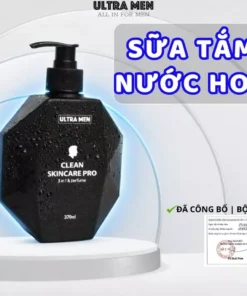 Sữa Tắm Nam Ultra Men cao cấp giúp da trắng sáng - giảm mụn 370ml 7 suatam1