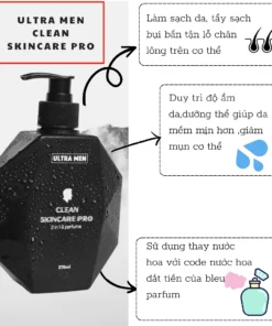 Combo Sữa tắm nam + Nước hoa nam + lăn khử mùi chính hãng ultra men 12 untramen3