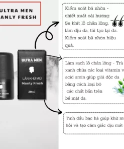 Combo Sữa tắm nam + Nước hoa nam + lăn khử mùi chính hãng ultra men 13 untramen4