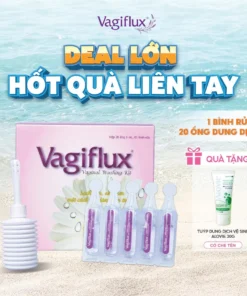 Alternative view of [Tặng 1 tuýp DDVS 30g] Vagiflux – Bộ vệ sinh phụ khoa 20 ống + bình rửa | Rửa sâu – Giảm ngứa – Sạch mùi Tiết kiệm hơn