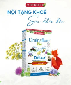 Nước Uống Detox Superdiet Drainaflore Bio - Hỗ Trợ Cải Thiện Chức Năng Thải Độc Của Thận 20 Ống