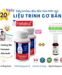 COmbo 2 Hộp Femakul [CANADA] đẩy lùi đau đầu, bốc hỏa, mất ngủ tiền mãn kinh, mãn kinh