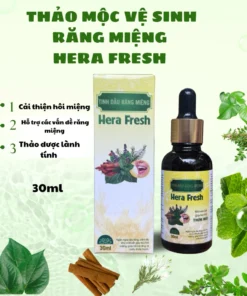 SERUM RĂNG MIỆNG THẢO MỘC HERA FRESH phiên bản đậm đặc KHỬ HÔI MIỆNG, NHIỆT MIỆNG SÂU RĂNG chai 30ml 9 hera4