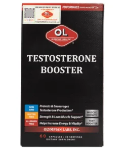 Viên uống tăng cường sinh lý nam Olympian Labs Testosterone Booster (60 Viên) Hỗ trợ bổ thận, tráng dương, Nhập khẩu Mỹ