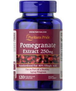 Viên Uống Lựu Chống Nắng Nội Sinh, Trắng Da, Giảm Nám Pomegranate Extract 250mg Puritan's Pride 12 pomegaramate2