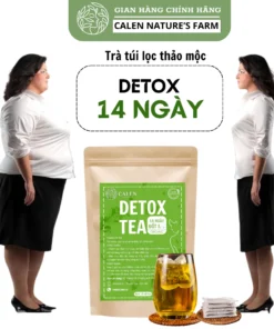 Trà detox 14 ngày Calen giúp đào thải cạn bã tạp chất, chuyển hóa năng lượng và mỡ thừa, giúp giảm táo bón, nhuận tràng