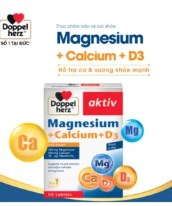 Doppelherz Magnesium + Calcium + D3 (Hộp 30 viên) Viên uống bổ sung Canxi phòng ngừa loãng xương và thiếu hụt Magie 10 canxiduc3