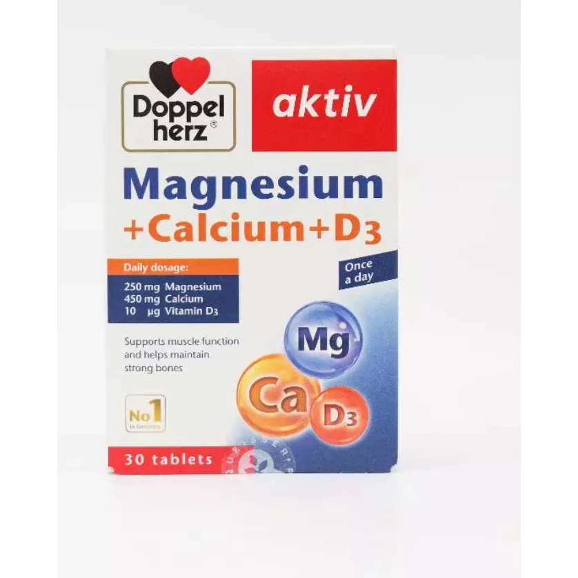 Doppelherz Magnesium + Calcium + D3 (Hộp 30 viên) Viên uống bổ sung Canxi phòng ngừa loãng xương và thiếu hụt Magie 6 Doppelherz Magnesium + Calcium + D3 (Hộp 30 viên) Viên uống bổ sung Canxi phòng ngừa loãng xương và thiếu hụt Magie - Ảnh 6