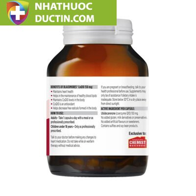 Blackmores coenzyme Q10 150mg - Blm CoQ10 - 30 viên 5 Blackmores coenzyme Q10 150mg - Blm CoQ10 - 30 viên - Ảnh 5