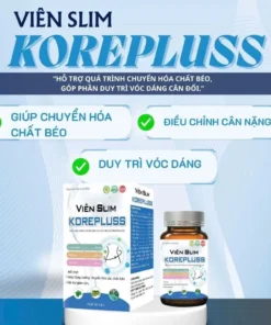 Giảm cân cấp tốc 10 kg cơ địa khó giảm Slim KorePluss hộp 30v hiệu quả thành phần tự nhiên giảm béo xuống cân nhanh