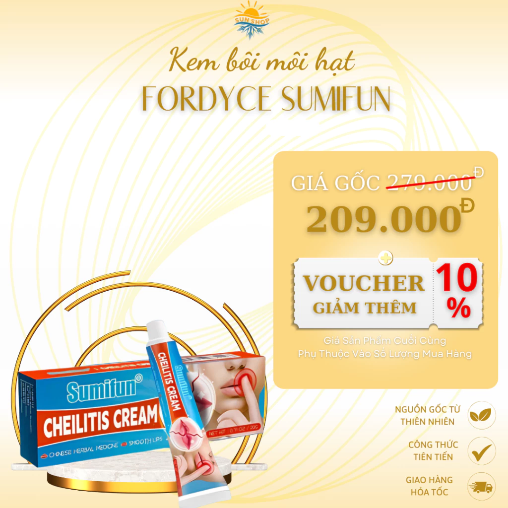 Kem Bong Mụn Môi FORDYCE SUMIFUN 20gr, Khử Thâm Môi, Dưỡng Ẩm Môi, Kem Chống Nứt Nẻ Môi, Môi Mềm Mịn Hồng Mướt 2 Kem Bong Mụn Môi FORDYCE SUMIFUN 20gr, Khử Thâm Môi, Dưỡng Ẩm Môi, Kem Chống Nứt Nẻ Môi, Môi Mềm Mịn Hồng Mướt - Ảnh 3
