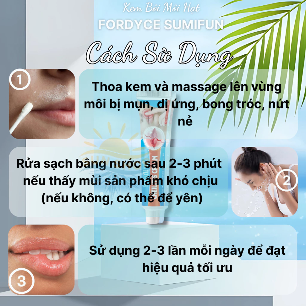 Kem Bong Mụn Môi FORDYCE SUMIFUN 20gr, Khử Thâm Môi, Dưỡng Ẩm Môi, Kem Chống Nứt Nẻ Môi, Môi Mềm Mịn Hồng Mướt 7 Kem Bong Mụn Môi FORDYCE SUMIFUN 20gr, Khử Thâm Môi, Dưỡng Ẩm Môi, Kem Chống Nứt Nẻ Môi, Môi Mềm Mịn Hồng Mướt - Ảnh 8