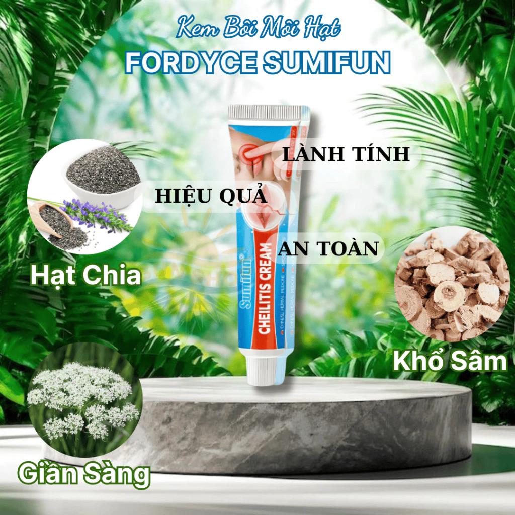 Kem Bong Mụn Môi FORDYCE SUMIFUN 20gr, Khử Thâm Môi, Dưỡng Ẩm Môi, Kem Chống Nứt Nẻ Môi, Môi Mềm Mịn Hồng Mướt 9 Kem Bong Mụn Môi FORDYCE SUMIFUN 20gr, Khử Thâm Môi, Dưỡng Ẩm Môi, Kem Chống Nứt Nẻ Môi, Môi Mềm Mịn Hồng Mướt - Ảnh 10