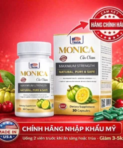 Alternative view of (Che Tên) Viên Uống Giảm Cân Đốt Mỡ Monica Gin Clean Siết Eo Cấp Tốc USA Hộp 30 viên