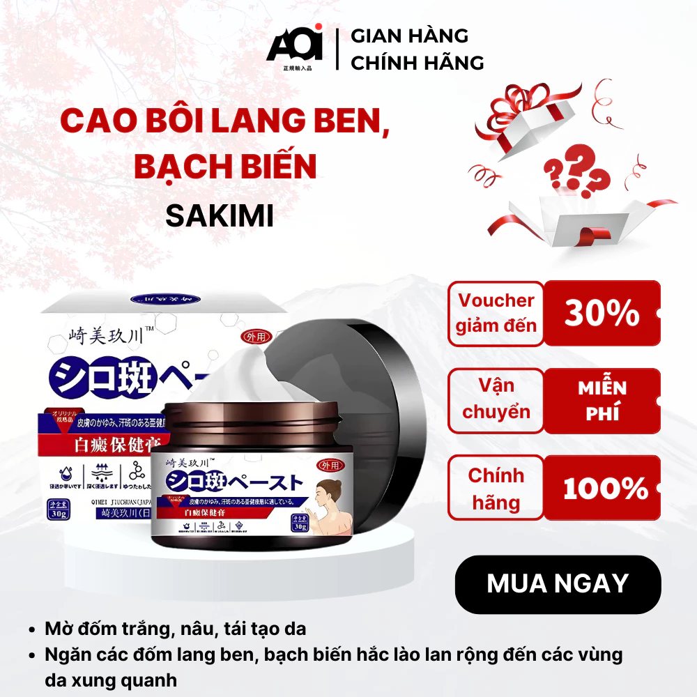 Cao Bôi Lang Ben Sakimi Cổ Truyền Nhật Bản 30ml - Loại Bỏ Đốm Trắng Lang Ben, Bạch Biến, Hắc Lào Hiệu Quả, Tái Tạo Da 8 Cao Bôi Lang Ben Sakimi Cổ Truyền Nhật Bản 30ml - Loại Bỏ Đốm Trắng Lang Ben, Bạch Biến, Hắc Lào Hiệu Quả, Tái Tạo Da - Ảnh 9