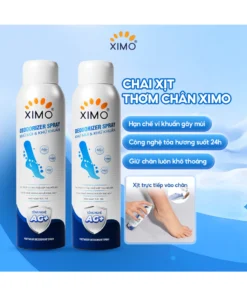Xịt thơm chân Ximo 200ml giúp khử mùi hôi chân và khử mùi giày ngăn tiết mồ hôi và vi khuẩn gây mùi